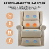 FORTIA Electric Recliner Lift Chair with Massage and Heat