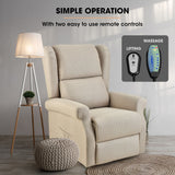 FORTIA Electric Recliner Lift Chair with Massage and Heat