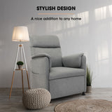 FORTIA Electric Recliner Armchair in Grey - Ultimate Comfort and Style