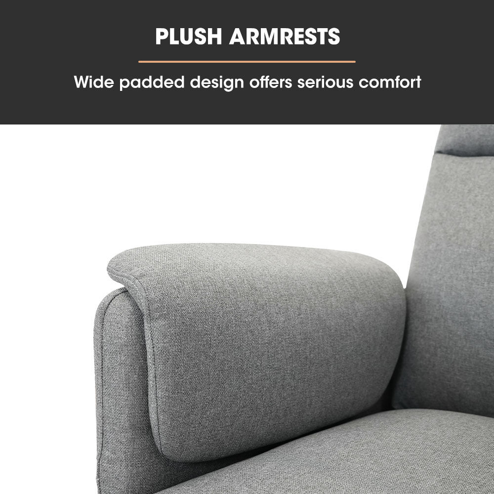 FORTIA Electric Recliner Armchair in Grey - Ultimate Comfort and Style