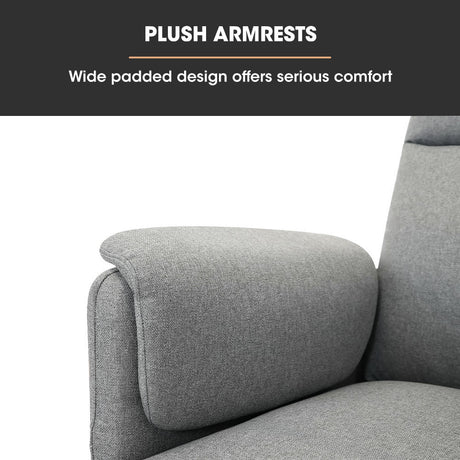 FORTIA Electric Recliner Armchair in Grey - Ultimate Comfort and Style