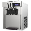 Benchtop soft serve ice cream machine with twin 5.5 L hoppers