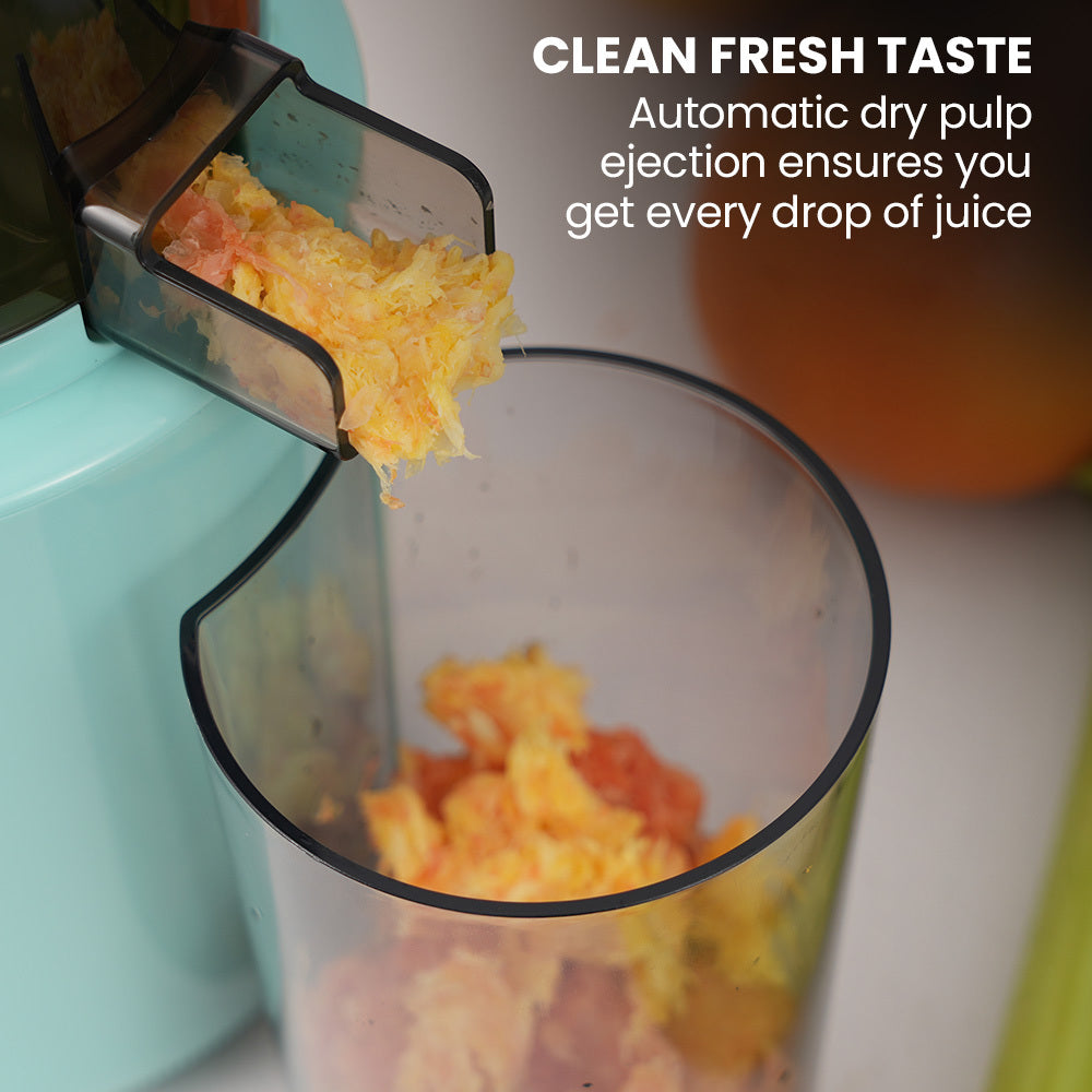 Pulp container and juice cup supplied with the seafoam green juicer