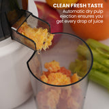 Pulp container and juice cup supplied with the white juicer