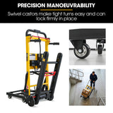 Electric stair climbing hand truck 159kg foldable in yellow