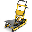 Electric stair climbing hand truck 210kg with adjustable tilt in yellow
