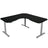 FORTIA 3-Motor Electric Sit-Stand Corner Desk 120kg Load Walnut White or Black — Allure Home Collections