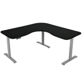 FORTIA 3-Motor Electric Sit-Stand Corner Desk 120kg Load Walnut White or Black — Allure Home Collections