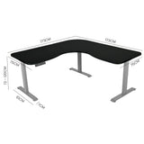 FORTIA 3-Motor Electric Sit-Stand Corner Desk 120kg Load Walnut White or Black — Allure Home Collections