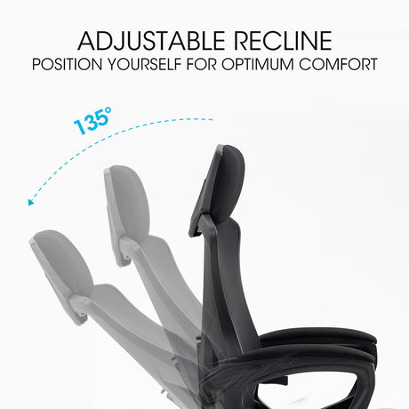 Dampier black mesh ergonomic office chair