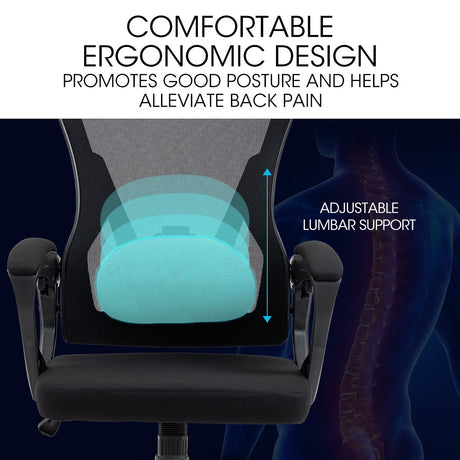 Dampier black mesh ergonomic office chair