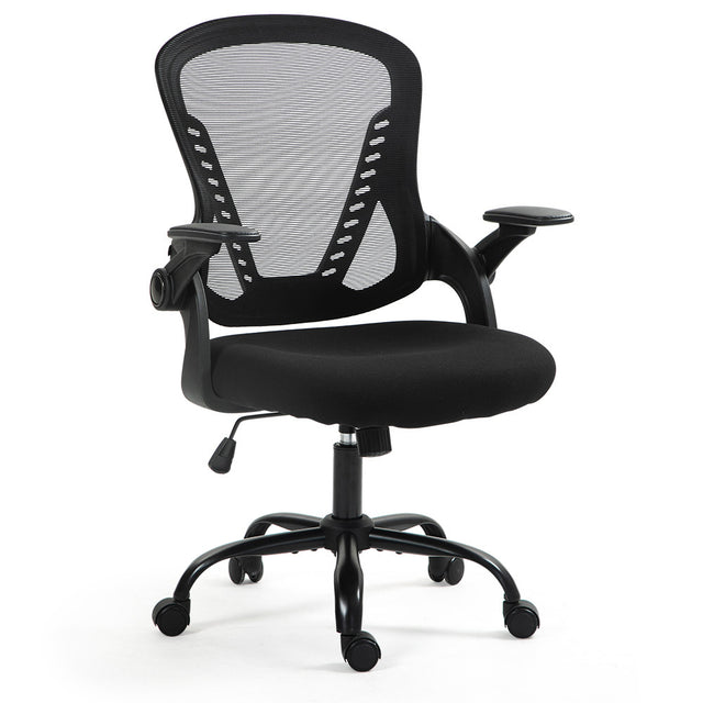 Trigg black ergonomic mesh office chair in a home office
