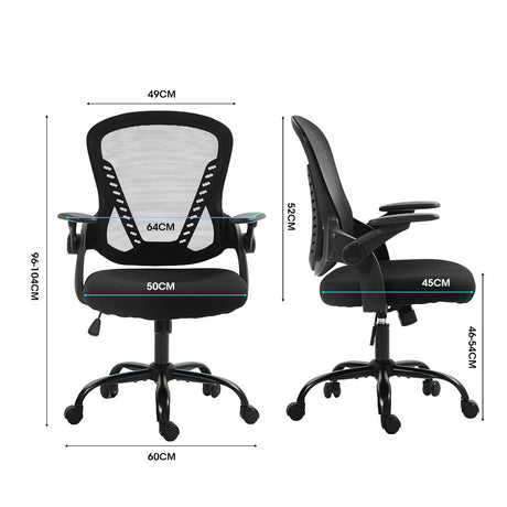 Trigg black ergonomic mesh office chair in a home office
