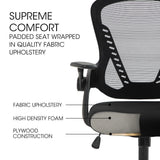 Trigg black ergonomic mesh office chair in a home office