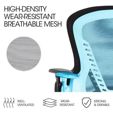 Trigg black ergonomic mesh office chair in a home office