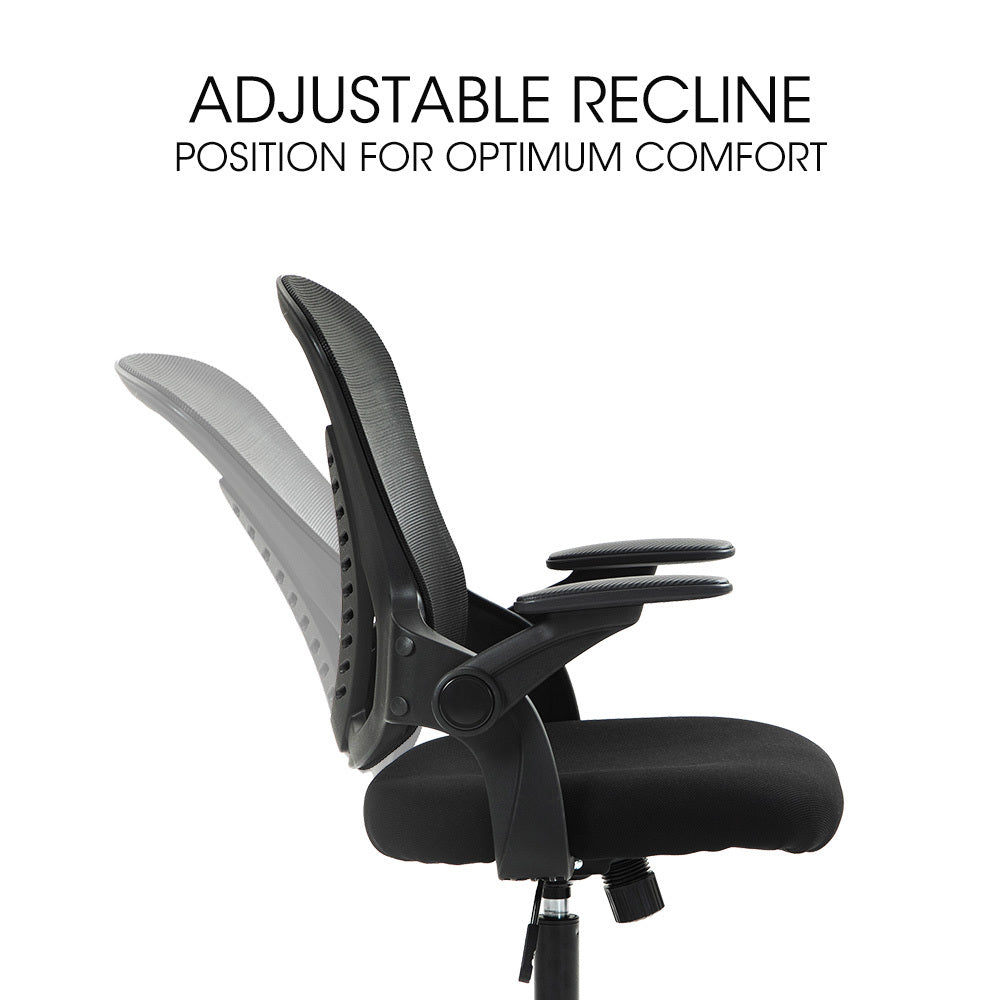 Trigg black ergonomic mesh office chair in a home office