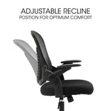 Trigg black ergonomic mesh office chair in a home office