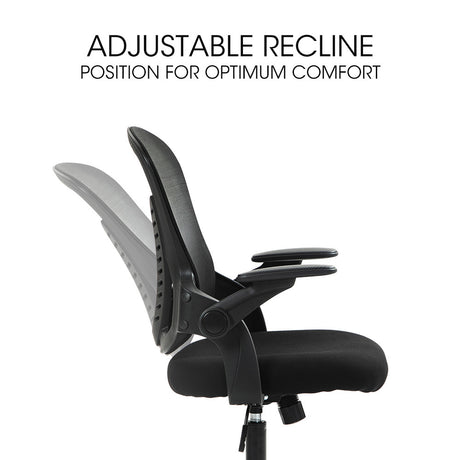 Trigg black ergonomic mesh office chair in a home office