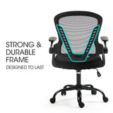 Trigg black ergonomic mesh office chair in a home office