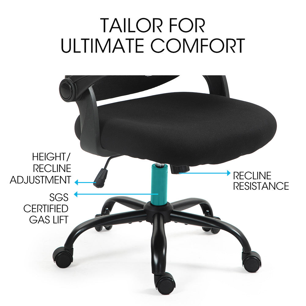 Trigg black ergonomic mesh office chair in a home office