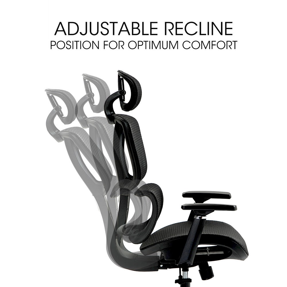 Karratha black mesh ergonomic office chair