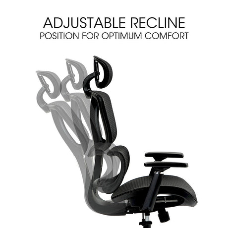 Karratha black mesh ergonomic office chair