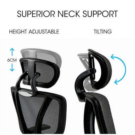 Karratha black mesh ergonomic office chair