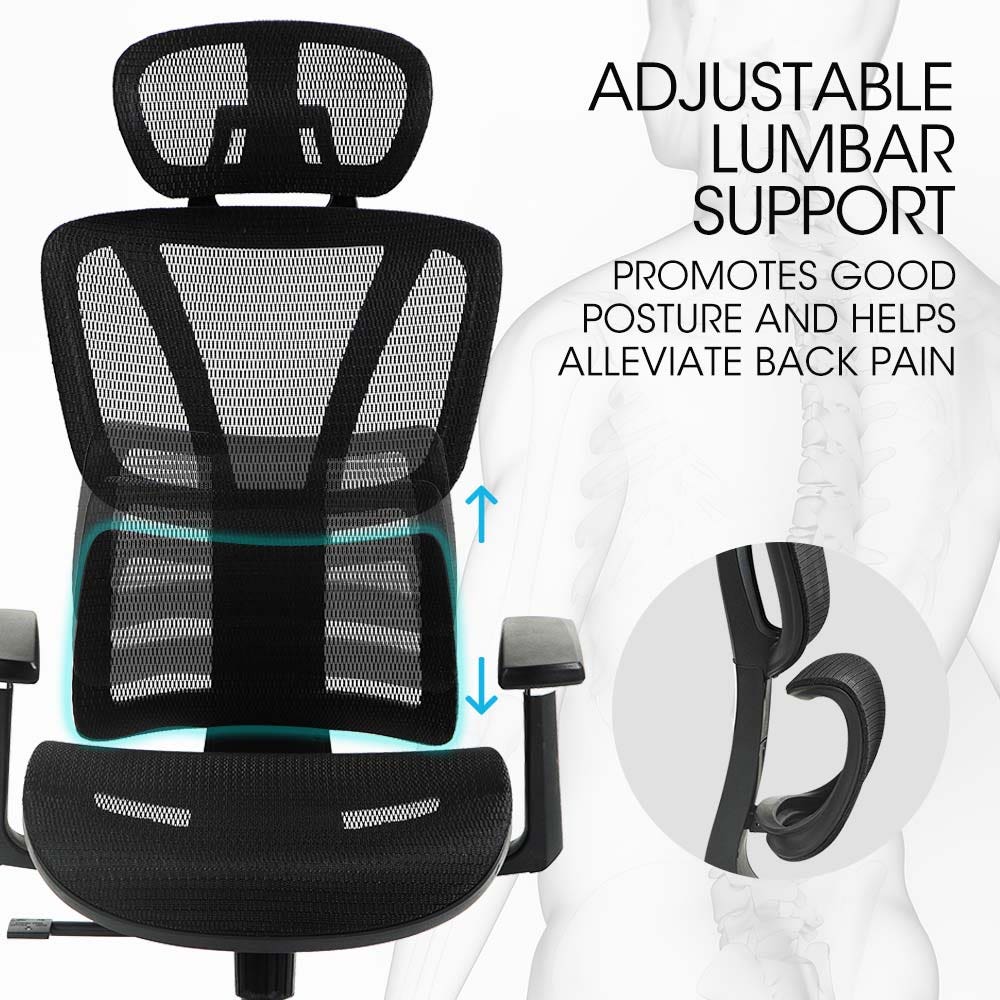 Karratha black mesh ergonomic office chair