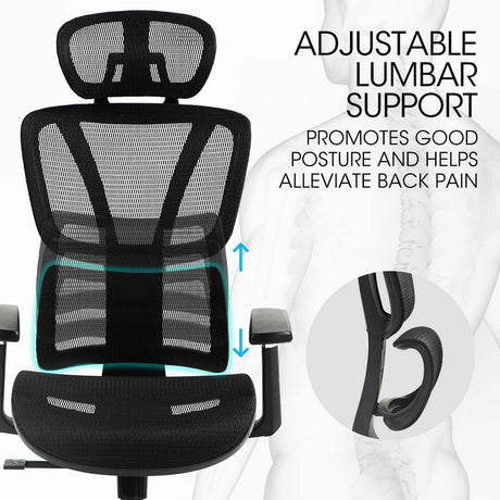 Karratha black mesh ergonomic office chair