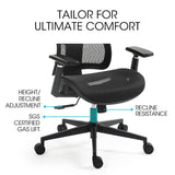 Karratha black mesh ergonomic office chair