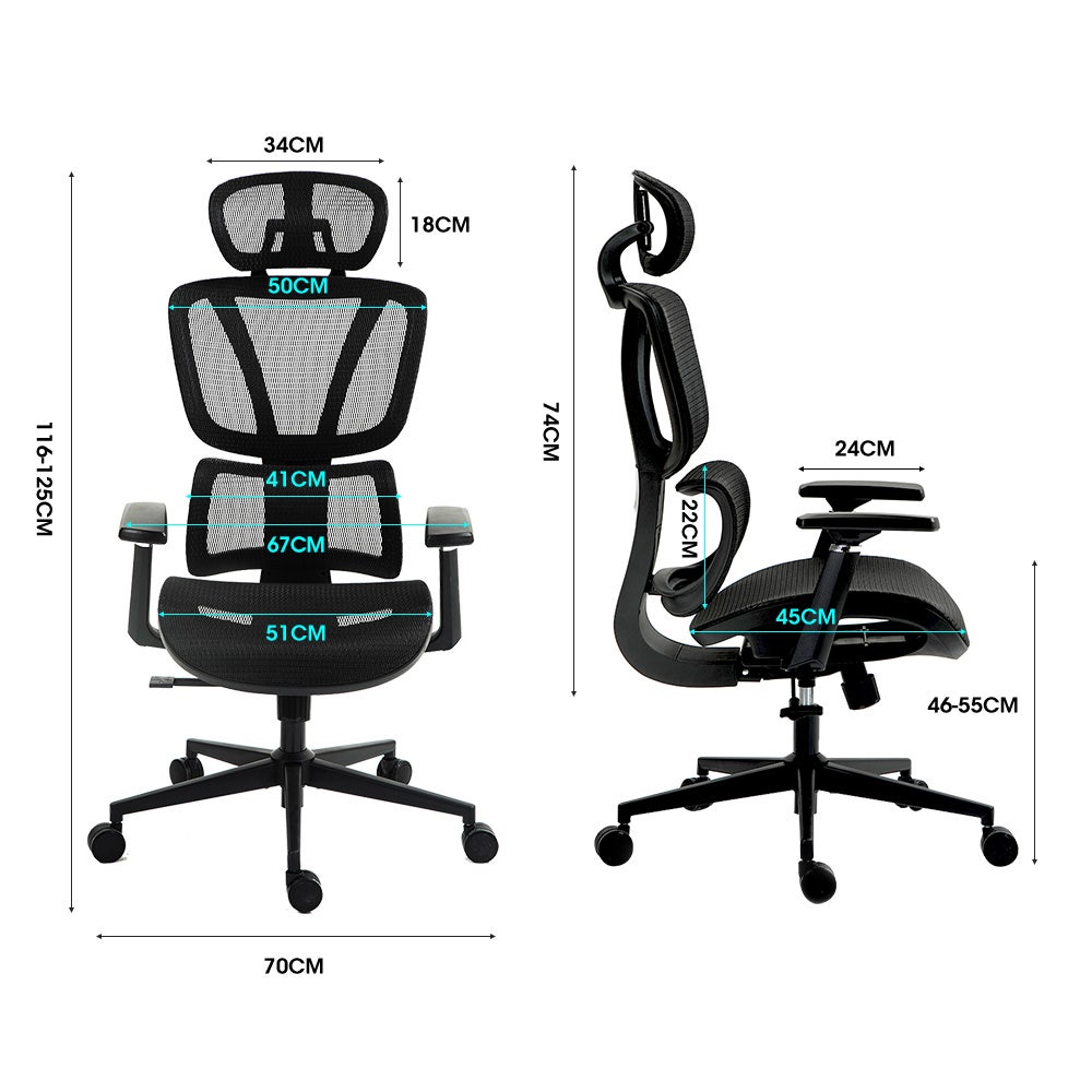 Karratha Ergonomic Office Chair, Black