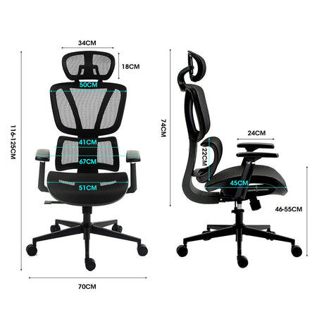 Karratha Ergonomic Office Chair, Black