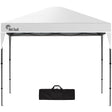 White 3.6 x 2.2 m folding gazebo set up outdoors, front view