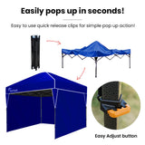 Tent peg and guy rope securing the navy blue gazebo leg to the ground