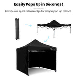 Tent pegs and guy ropes supplied for securing the gazebo
