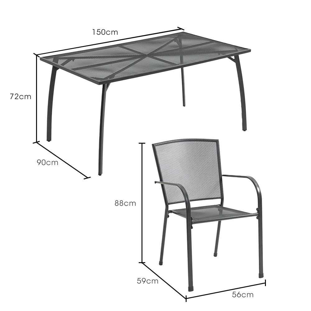 Fortia 7-Piece Elegant Outdoor Dining Set