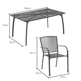 Fortia 7-Piece Elegant Outdoor Dining Set