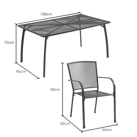 Fortia 7-Piece Elegant Outdoor Dining Set