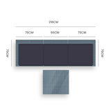 Eimeo 4 Piece 3 Seater Outdoor Corner Lounge Set, Grey Wicker