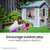 ROVO KIDS Cubby House, Outdoor Wooden DIY Timber Cottage Style Playhouse, for Children