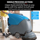 Commercial walk behind floor scrubber and dryer 490mm, view 6