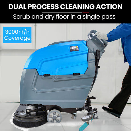 Commercial walk behind floor scrubber and dryer 720mm, view 5