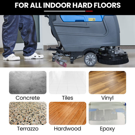 Commercial walk behind floor scrubber and dryer 720mm, view 7