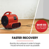 Carpet dryer air mover blower fan 700 CFM, view 7