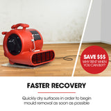 Carpet dryer air mover blower fan 1300 CFM, view 7
