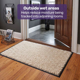 Non Slip Indoor Floor Mat, Beige 60x85cm