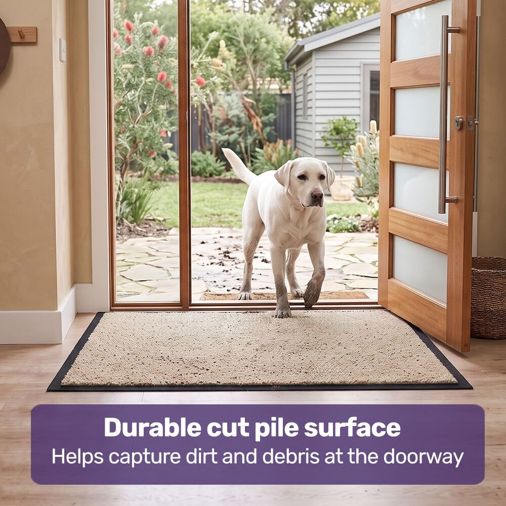 Non Slip Indoor Floor Mat, Beige 60x85cm