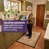 Non Slip Indoor Floor Mat, Beige 60x85cm