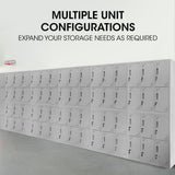 12-Door Metal Storage Locker in Light Grey - image 6