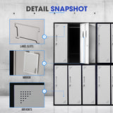 6-Door Metal Storage Locker in Black and Light Grey - image 10